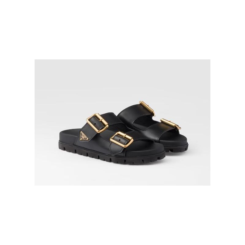 Prada Leather strap slides , 35-45