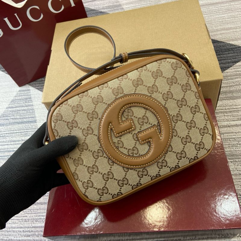 Gucci Blondie Mini Shoulder Bag-Beige and Brown