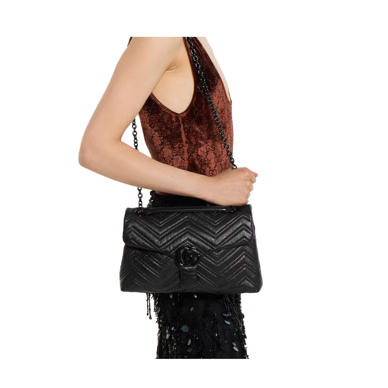 Borsa a spalla GG Marmont misura media