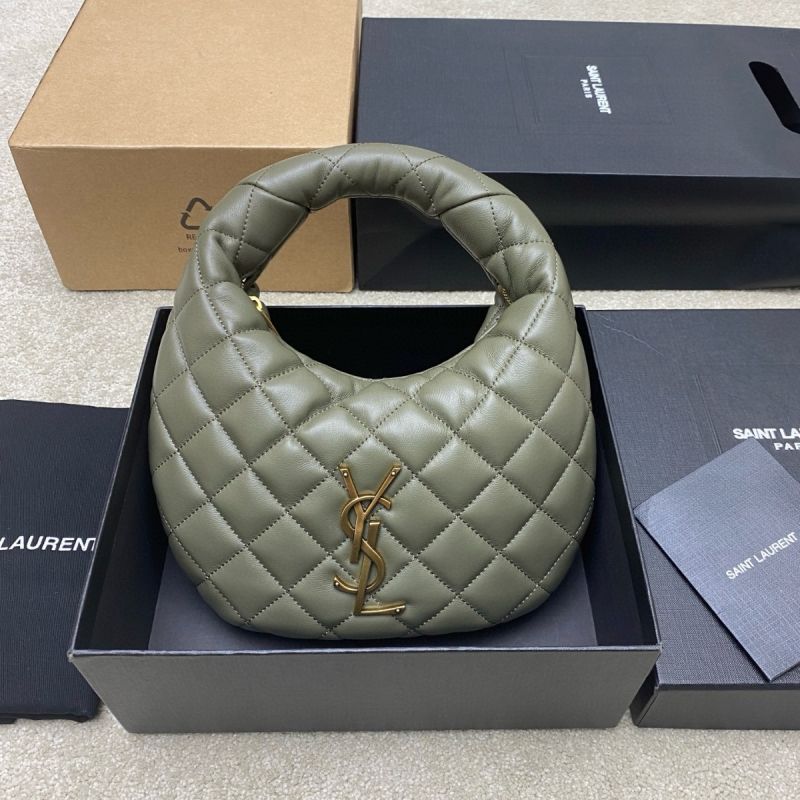 Saint Laurent Icarino in quilted nappa-Ash Green