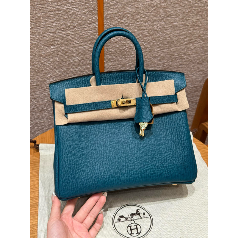 Hermes Birkin 25/ 30   in Epsom Leather-Vert Bosphore