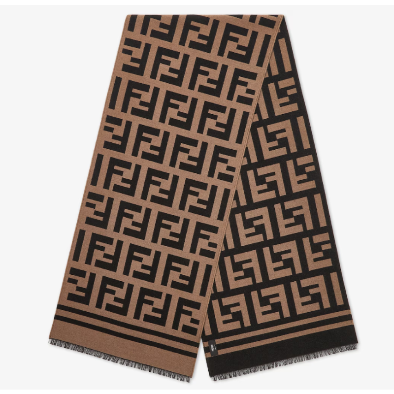 Fendi Wool and Silk FF Scarf