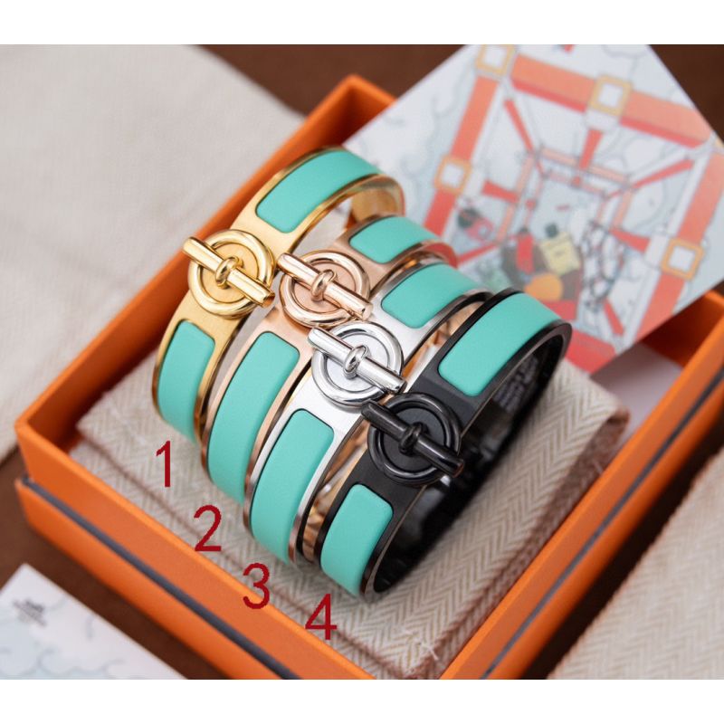 Hermes Clic Genan Bangle-Blue atoll