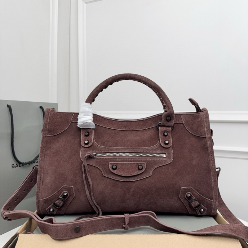 Borsa Le City da donna Balenciaga Medium-Light Espresso