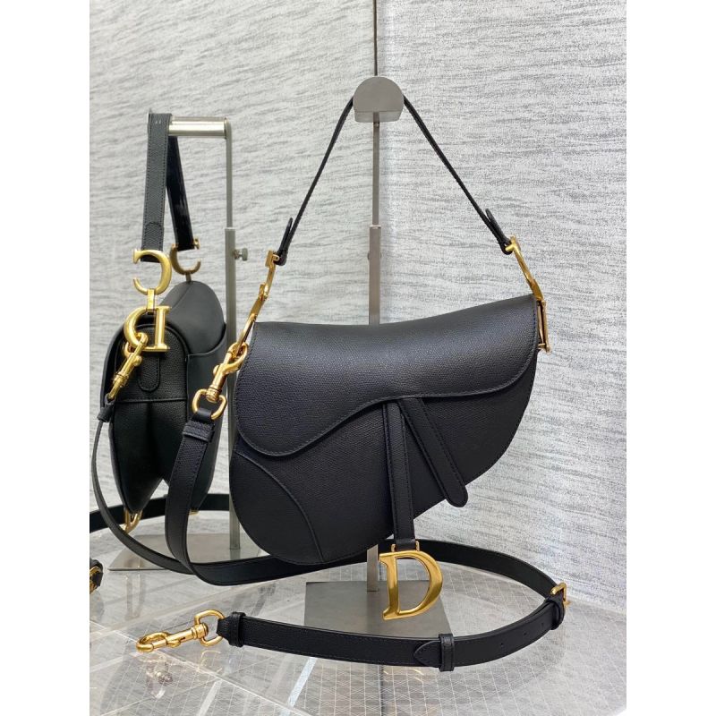 Dior Saddle Bag with strap-Black 