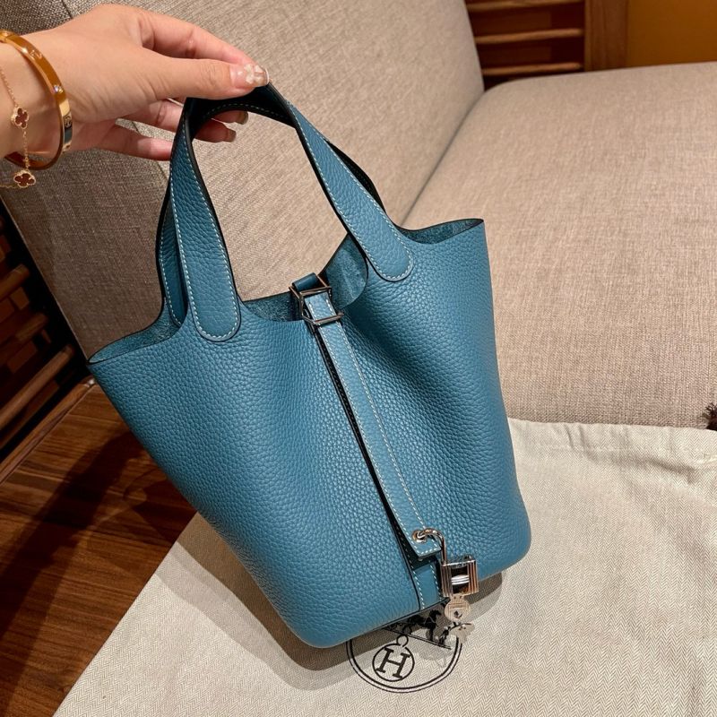 Borsa Hermes Picotin Lock 18/22-Blue Jean