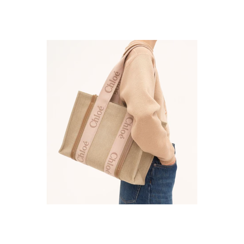 Chloe Woody Tote di biancheria media