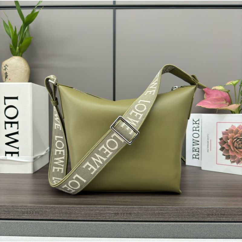 Loewe Large Cubi Messenger Bag -Olive