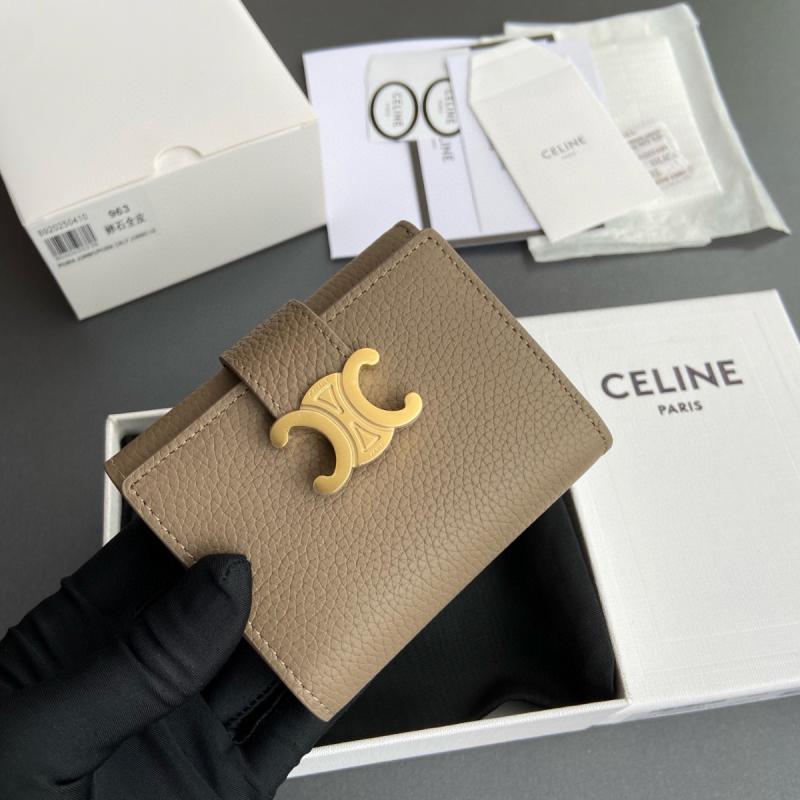 Celine Triomphe Portafoglio piccolo-Taupe
