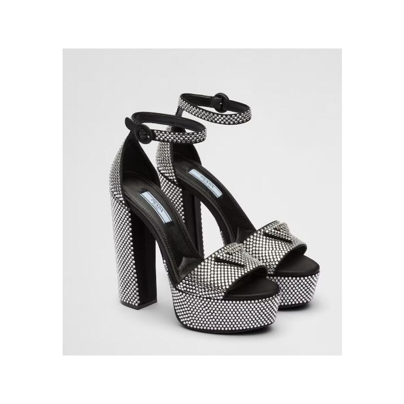 Prada Satin platform sandals with crystals , 35-41