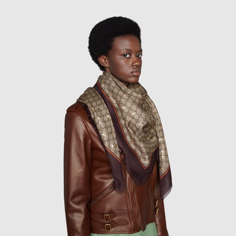 Gucci print Horsebit Shawl