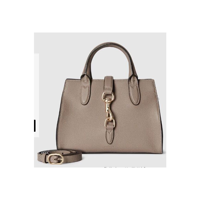 Gucci Small Tote bag with Hook closure-Taupe