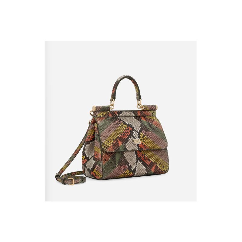 Dolce Gabbana Medium Sicily handbag in Python Skin