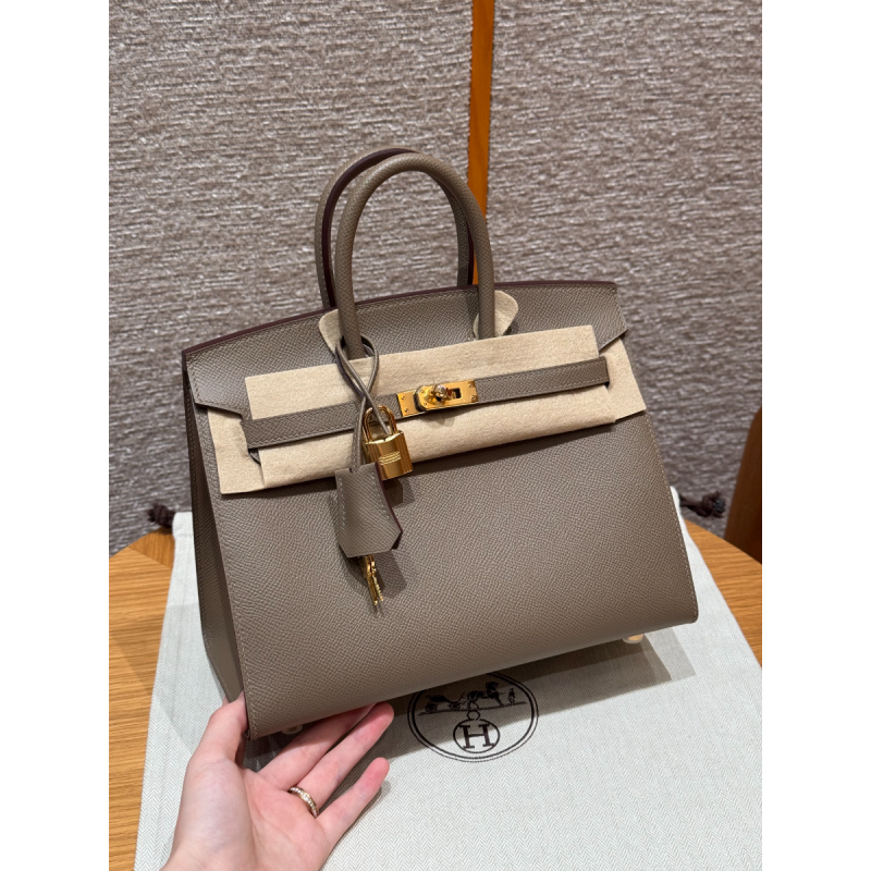Hermes Birkin 25/30  in Epsom Leather-Etoupe