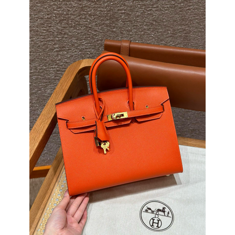 Hermes Birkin 25/ 30   in Epsom Leather-Orange