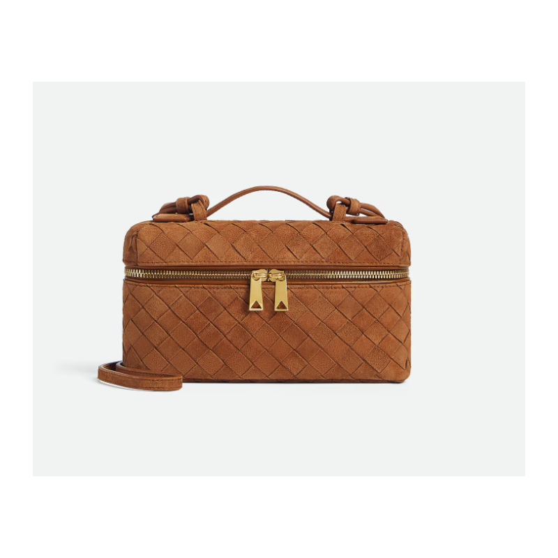 Amber Intrecciato Suede Bang Bang Vanity Case 