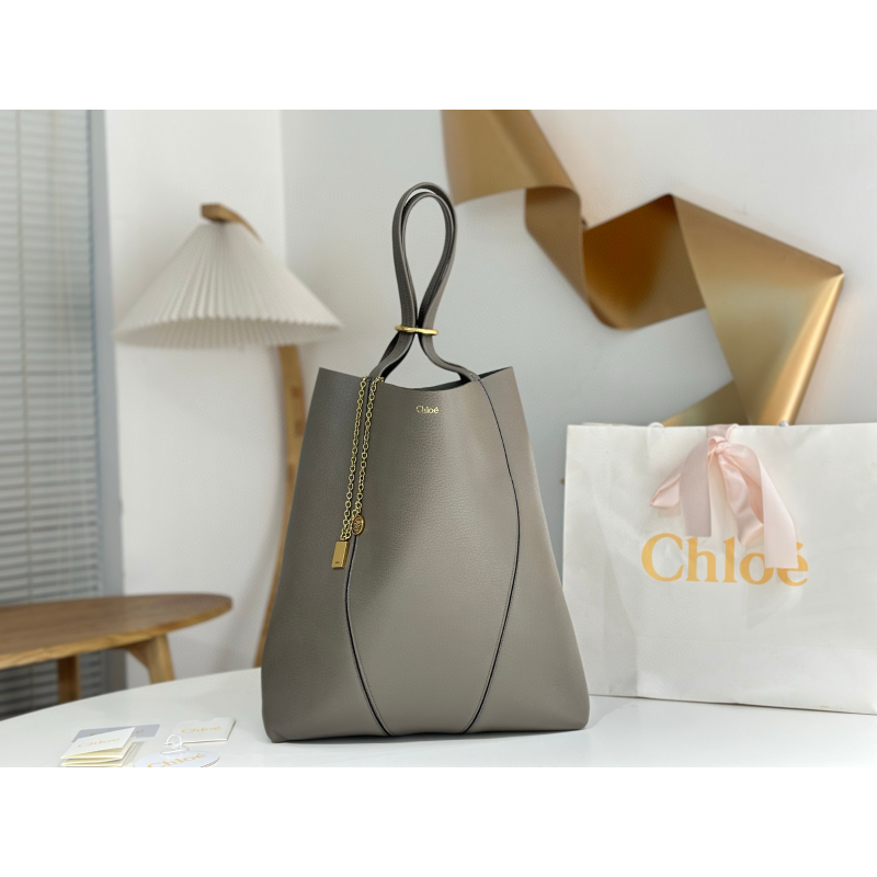 chloe grande spin tote-Grey