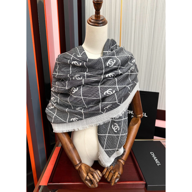 Chanel Silk and Wool Shawl 