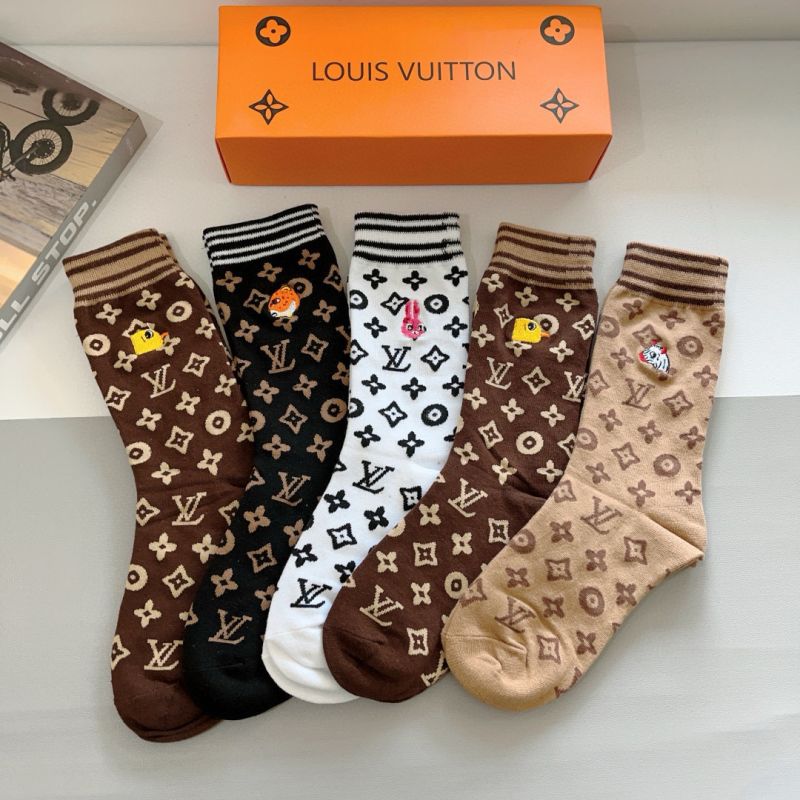 LV Socks ( 5 pairs)