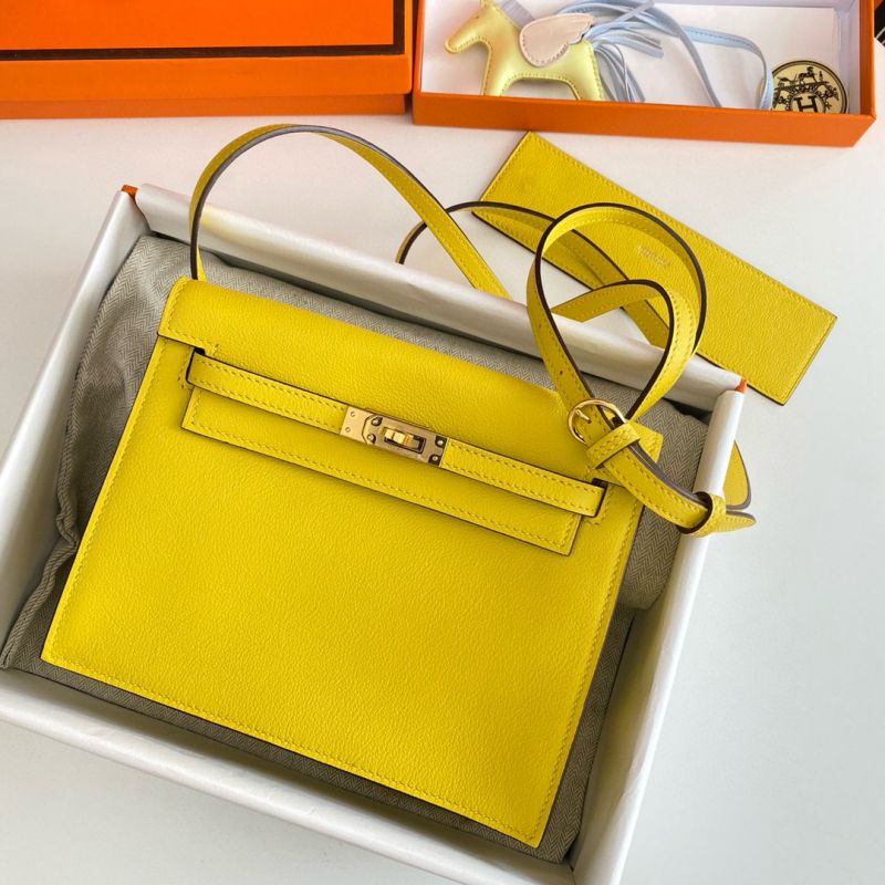 Hermes Kelly Danse Shoulder Bag-Lime