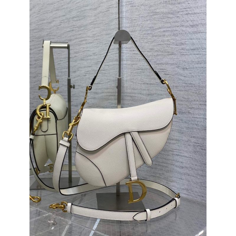 Dior Saddle Bag with strap-Latte 