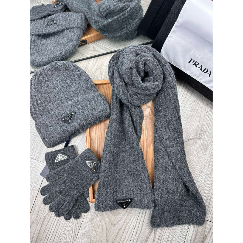 Prada Set von Kaschmir Scalp / Cappello / Guanti