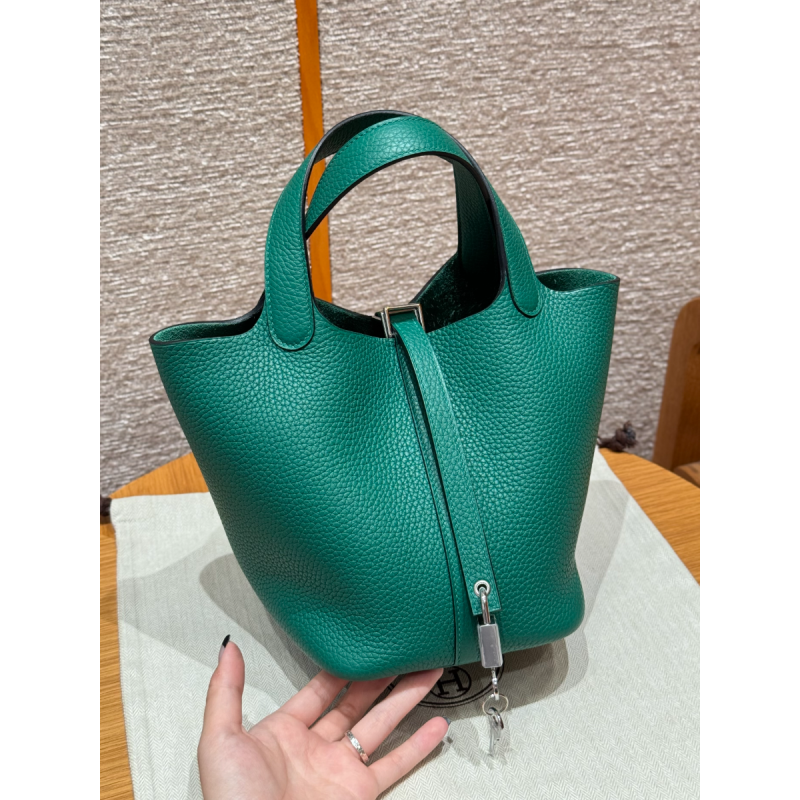 Borsa Hermes Picotin Lock 18/22-Vert Vertigo